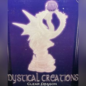 Mystical Creations 🐉 CLEAR DRAGON 🐉 90s Spencer Gifts 🐉 3 Headed Dragon RARE